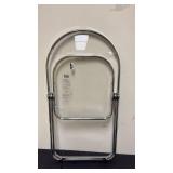 Modern Metal Acrylic Dorm Folding Chair Chrome - Room Essentialsâ¢ - Retail: $50
