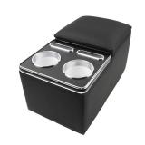 Universal Bench Seat Center Console, Center Console Organizer with Cup Holders, Designed for Durability and Style (Regular, Black) - Retail: $88