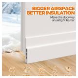 Holikme Door Draft Stopper Under Door Draft Blocker Insulator Doors Sweep Weather Stripping Noise Stopper Sheets, Rolls & Strips Strong Adhesive, White - Retail: $12