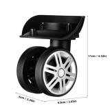 Kisangel Suitcase Wheels Replacement Set Universal Heavy Duty Trolley Casters with Silent Dual-Row Design Easy Installation for Luggage Repair 4.33 Inch Diameter - Retail: $44