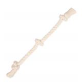 Flossy Chews 100-Percent Cotton White 3-Knot Rope Tug, X-Large, 36-Inch - Retail: $24