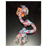 Flossy Chews 100-Percent Cotton White 3-Knot Rope Tug, X-Large, 36-Inch - Retail: $24