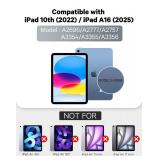 CHESONA Keyboard Case for iPad (A16) 11th/10th Generation (2025/2022), Detachable Wireless Keyboard, Stand Folio Keyboard Cover with Pencil Holder, Thin & Light (Black) - Retail: $35