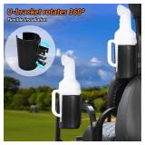 Roykaw Golf Cart Sand Bottle Sand Pot with Holder Universal Divot Filler Sand Bottle Compatible with EZGO, Club Car and Yamaha Models, Large Volume & No Drilling Required, Included Mounting Components