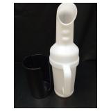 Roykaw Golf Cart Sand Bottle Sand Pot with Holder Universal Divot Filler Sand Bottle Compatible with EZGO, Club Car and Yamaha Models, Large Volume & No Drilling Required, Included Mounting Components