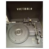 Victrola Journey Bluetooth Portable Suitcase Record Player â with Built-in Speakers, 3 Speed Vinyl Record Player, RCA Out, Headphone Jack (Black) - Retail: $50
