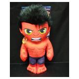 Marvel Plush Talkers Red Hulk Soft Toy, 11.75\" Collectible Figure with Sounds & Phrases - Retail: $27