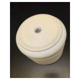 White Ceramic Ribbed Planter - Retail: $15