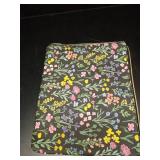 Floral Pattern Leather Clutch with Gold Zipper - Retail: $45