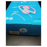 JLab JBuddies Folding Gen 2 Kid s Memory Foam Wired Headphones  Pink/Teal - Retail: $25