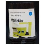 4pk Bed Risers Espresso - Room Essentialsâ¢ - Retail: $15