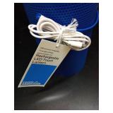 Mesh Solar and Rechargeable USB LED Outdoor Lantern Blue - Room Essentialsâ¢ - Retail: $15