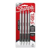 Sharpie S-Gel Gun Metal Barrel 4ct Pens 0.7MM Black Ink - Retail: $10