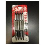 Sharpie S-Gel Gun Metal Barrel 4ct Pens 0.7MM Black Ink - Retail: $10