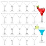 Kucoele 40 Pack Mini Plastic Martini Glasses, 5oz Disposable Cocktail Glasses Tall Party Cups for Wine, Champagne, Margarita - Retail: $21