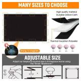 Magnetic Fireplace Cover, Fireplace Blocker Blanket Stops Heat Loss, Adjustable Fireplace Draft Stopper with 12 Magnets for Indoor Iron Frame Black 36\" W x 24\" H - Retail: $25