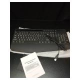 SABLUTE Large Print Backlit Keyboard, Wired USB Computer Keyboards with 7-Colors Backlight, Wrist Rest, Phone Holder, Oversized Letter Keys Easy to See and Type for Laptop, PC, Windows, Black - Retail