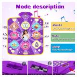 Dance Mat Toys for Kids, Purple Princess Electronic Dance Pad Game with 5 Gaming Modes, Dance Toys with LED Lights, Built-in Music, Ideas Christmas Birthday Gifts for 5+ Year Old Toddler Girls - Retai