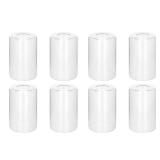 Eidonta 8 Pack Clear Glass Shade Covers Replacements, 5.5in Height, 3.5in Diameter, 1.65in Fitter, Clear Cylinder Glass Lamp Shade Replacement Globe for Chandelier Pendant Wall Sconces - Retail: $66