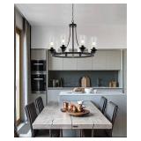 Eidonta 8 Pack Clear Glass Shade Covers Replacements, 5.5in Height, 3.5in Diameter, 1.65in Fitter, Clear Cylinder Glass Lamp Shade Replacement Globe for Chandelier Pendant Wall Sconces - Retail: $66