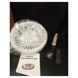 VOLISUN Socket Fan Light with Remote, Socket Ceiling Fan with Dimmable Led Light, 3 Colors 3000K-6500K, Screw in Small Ceiling Fan for Bedroom, Kitchen, Living Room, Garage - Retail: $64