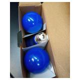 LED Blue Color Light Bulb - A19 E26 Base Blue Bulbs 9W (60W Equivalent), LED Lightbulbs Perfect For Outdoor Porch, Christmas Decoration, Party Decoration, Holiday Lighting, Halloween Decor, 3 Pack - R