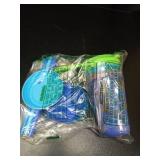 Ello Kids Plastic Reusable Color Changing Cups with Twist on Splash-Proof Lids and Straw, BPA Free, Dishwasher Safe, 12oz, Rainforest, 4 Pack - Retail: $11