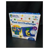Learning Resources STEM Explorers Pixel Art Challenge - Math Puzzles, Pattern Blocks, Sensory Bin, Arts and Crafts, Math Manipulatives, Building Toys, Montessori - Retail: $11