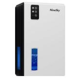 NineSky Dehumidifier for Home, 95 OZ Water Tank, (1000 sq.ft) Dehumidifiers for Bathroom Bedroom Basement with Auto Shut Off,7 Colors LED Light(White) - Retail: $39