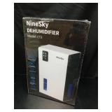 NineSky Dehumidifier for Home, 95 OZ Water Tank, (1000 sq.ft) Dehumidifiers for Bathroom Bedroom Basement with Auto Shut Off,7 Colors LED Light(White) - Retail: $39