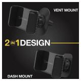Scosche UH4DVM-SP CarMount 2-in-1 Universal Phone Vent or Dash Mount for The Car | Portable and Adjustable with 360 rotation - Retail: $17