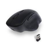 Bluetooth Ergonomic Wireless Mouse,Rechargeable 2.4G Vertical Wireless Mouse, Dual Mode Ergo Optical Mice with Adjustable DPI,Finger Rest for Laptop, Desktop, PC, MacBook, iPad, Mac, Windows(Black) - 