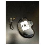 Bluetooth Ergonomic Wireless Mouse,Rechargeable 2.4G Vertical Wireless Mouse, Dual Mode Ergo Optical Mice with Adjustable DPI,Finger Rest for Laptop, Desktop, PC, MacBook, iPad, Mac, Windows(Black) - 