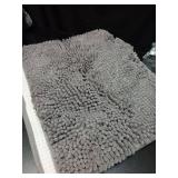 Muddy MatÂ® | Super Absorbent Door Mat Indoor, Microfiber Quick Dry Chenille Entryway Rug, Non-Slip Front Door Mat, Indoor Mats for Entryway, Machine Washable Pet Rug, Grey 30\"x19\" - Retail: $20