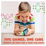 Winning Fingers Flashing Cube Electronic Memory and Brain Game - 4-in-1 Handheld Stem Toys for Kids - Cool Gadgets, Games for Boys and Girls - Fun Family Game for Kids Ages 6-12 - Educational Gift Toy