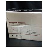 PAPAYA Plug-in 5 Light Crystal Hanging Pendant Lights Acrylic Chandelier with Clear Cord & On/Off Switch H19 D19.7 for Kitchen Island Girls