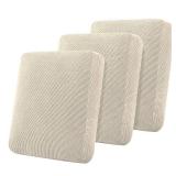 Flamingo P Stretch Seat Cushion Cover Sofa Cushion Furniture Protector for Sofa Seat Sofa Slipcover Sofa Cover with Elastic Bottom (3 Seat Cushion Cover, Biscotti Beige) - Retail: $29