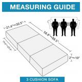 Flamingo P Stretch Seat Cushion Cover Sofa Cushion Furniture Protector for Sofa Seat Sofa Slipcover Sofa Cover with Elastic Bottom (3 Seat Cushion Cover, Biscotti Beige) - Retail: $29