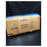 Favoyard Outdoor Bench Cushion 48 x 16 Inch Rainproof Patio Furniture Cushions 3-Year Color Fastness Garden Settee Porch Pads with Ties, Blue - Retail: $50