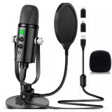 Microphone for Podcast, USB Microphone Kit for Phone, PC/Micro/Mac/Android,Professional Plug&Play Studio Mic with Stand for Gaming, Online Chatting, Videos, Voice Overs, Streaming - Retail: $50
