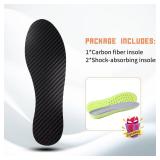 Carbon Insole for Men & Women - Rigid Carbon Fiber Shoe Insert for Hallux Rigidus & Limitus, Turf Toe (11.45
