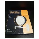 Rechargeable Wall Mounted Lighted Makeup Vanity Mirror 8 Inch Double Sided 1X 10X Magnifying Bathroom Mirror, 3 Color Lighting, Touch Screen Dimming, Extended Arm 360 Rotation Shaving Light up Mirror 