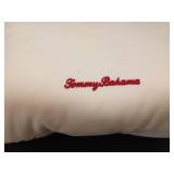 Tommy Bahama Throw Soft Breakfast Pillow with Zipper Closure for Bed or Couch, Coastal Design, Cozy Home Essentials, 15\" x 20\", Festive Palms Red - Retail: $29