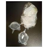 Patelai 16 Pack Silicone Jar Covers Same Size Silicone Jar Cap Stretch Lids Thicker Reusable Container Cover, Expandable Food Storage Covers Dishwasher and Freezer Safe 2.6-3.3 Inch(White) - Retail: $