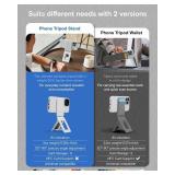 MOFT Phone Tripod Stand Selfie Stick for iPhone, Multi-Angles iPhone Stand, Lightweight & Portable Phone Holder, Strong Magnets, MOVAS Vegan Leather, Travel Essentials, Misty Cove (Without Card Slot) 