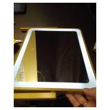 ROLOVE Gold Vanity Mirror with Lights, 14\"Ã12\" LED Makeup Mirror, Lighted Makeup Mirror with Lights, Smart Touch Control 3 Colors Dimmable, Lighted Up Mirror for Makeup Desk, 360Â° Rotation - R