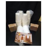 Ginkgo 100 Pack 12 oz Leak-Proof Coffee Cups with Lids and Sleeves Disposable To Go Hot Travel Paper Cups, Hot Chocolate, Cocoa, Coffee Bar Accessories - Retail: $24