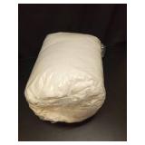 Serta Goose Feather Down Fiber Cotton Comforter Twin Size - 100% Cotton Duvet Insert - Hotel Luxury Hypoallergenic Bedding Comforter All Season Medium Warmth 68 x 90 Inch White - Retail: $60