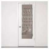 15 Pocket Over the Door Hanging Shoe Organizer Gray - Room Essentials - Retail: $22