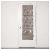 15 Pocket Over the Door Hanging Shoe Organizer Gray - Room Essentials - Retail: $22